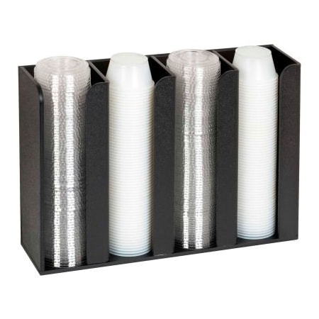 Dispense Rite Dispense-Rite - Portion Cup & Lid Organizer, Countertop Or Wall Mount CTCO-4BT